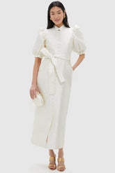White Long Smart Amoako Dress